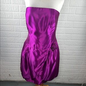 Y2K Jessica McClintock For Gunne Sax Purple Strapless Dress